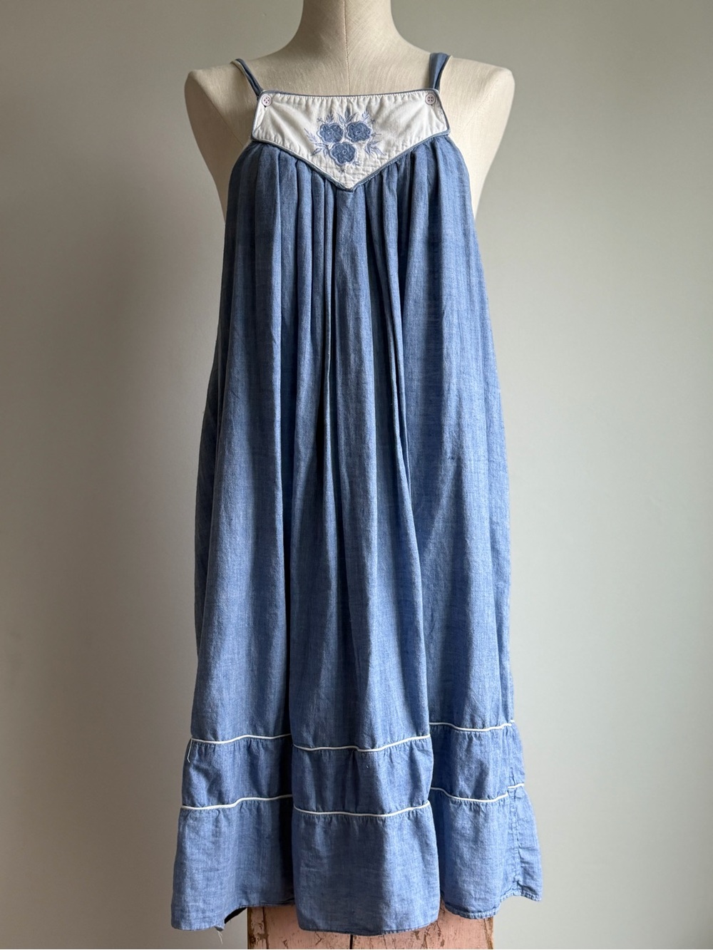 Vintage Summer 100% Cotton Prairie Dress with Pockets